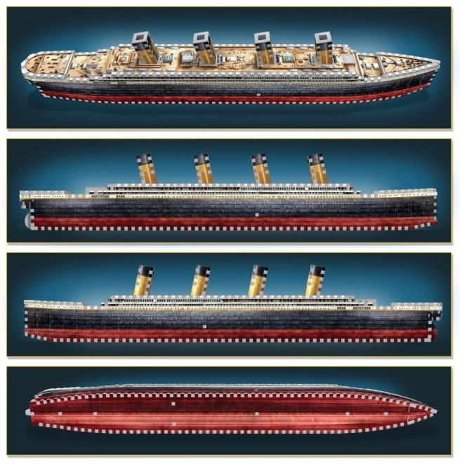 3D puslespil Titanic fra Wrebbit, 440 stykker