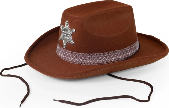 Cowboyhat til børn med sherifstjerne