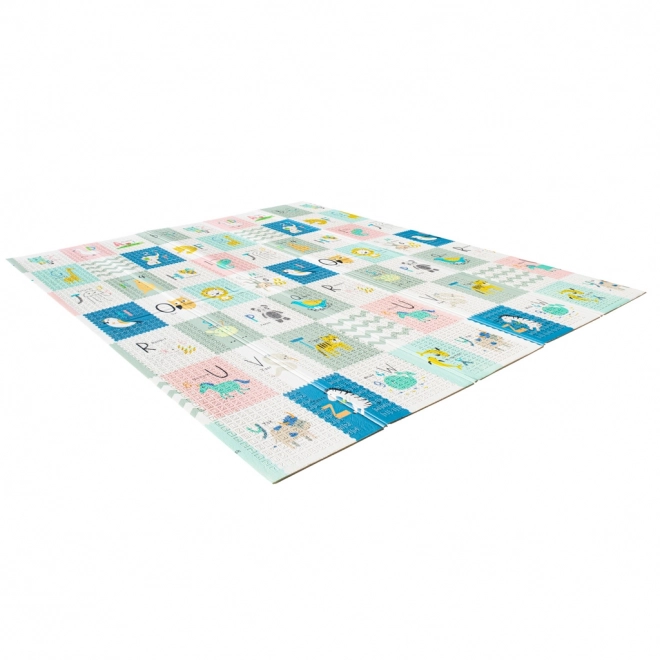 Uddannelses dobbeltsidet foldbar skumpude 179x198 elefanter/billeder