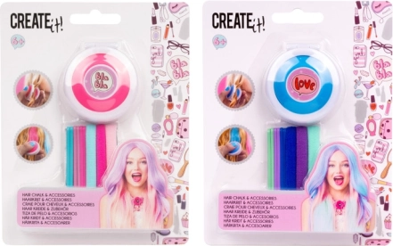 Sæt med hårfarver og elastikker CREATE IT!