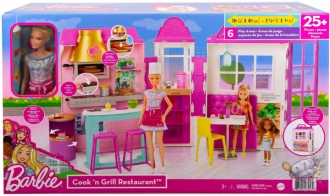 Barbie sæt Restaurant med tilbehør