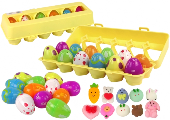 Sæt med 12 squishy påskeæg