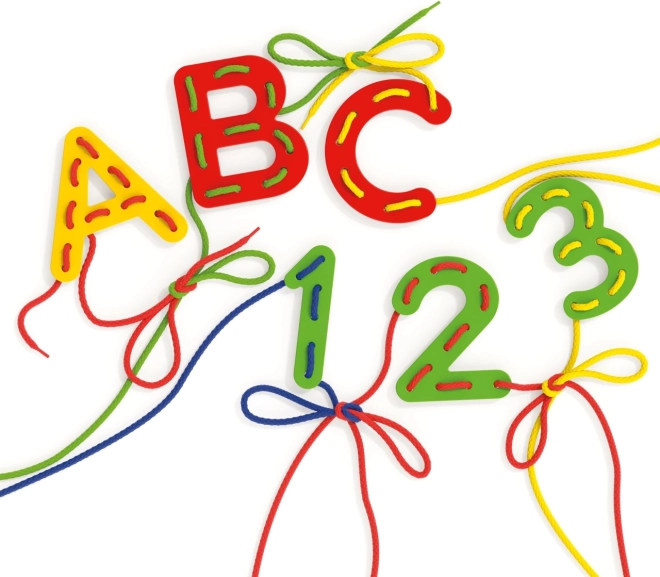 Quercetti snøring af bogstaver og tal ABC + 123