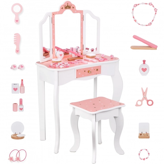 Trætoiletbord med skammel fra Tooky Toy