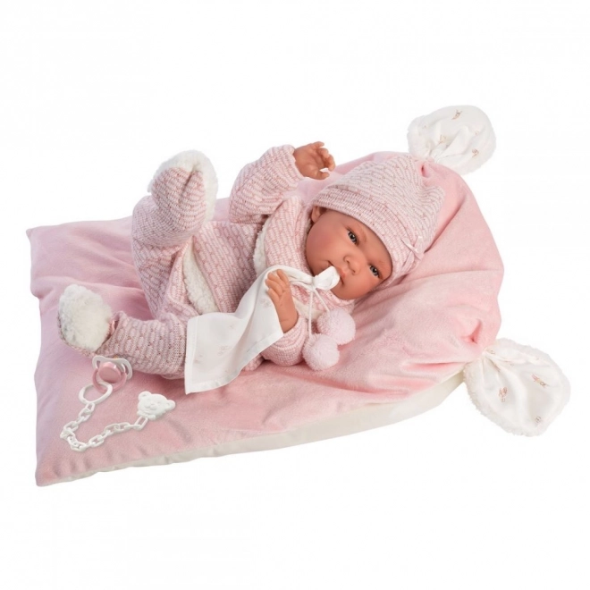 Llorens 73860 NYFØDT PIGE - realistisk dukke baby med fuld vinylkrop - 40 cm