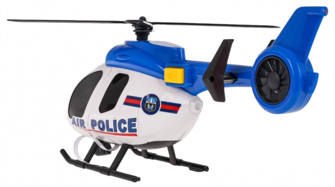 Sæt helikopter + politibil