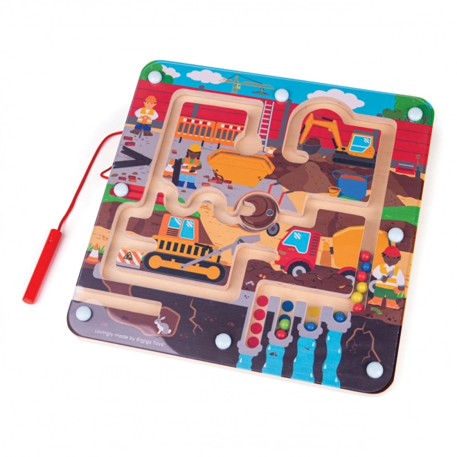 Bigjigs Toys Magnetisk Labyrint Byggeplads