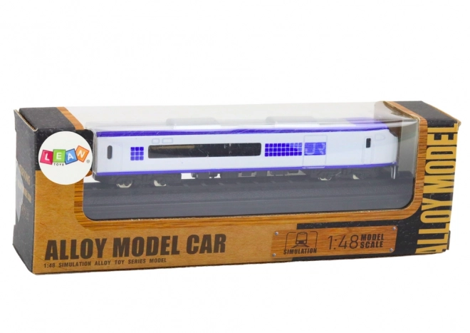 Samlermodel togvogn 1:48 metal hvid-blå