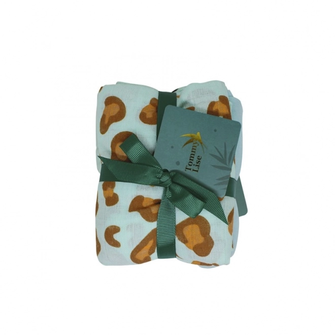Tommy Lise Musselinsvaskeskind 2 stk. Blue Leopard Sæt 70x70 cm