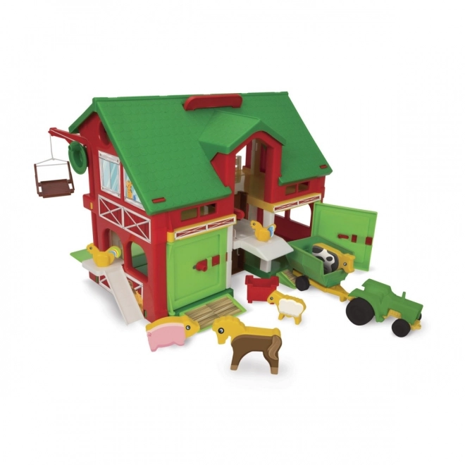 Lille Hus Gård stald 40x35cm i kasse 59x40x15cm Wader