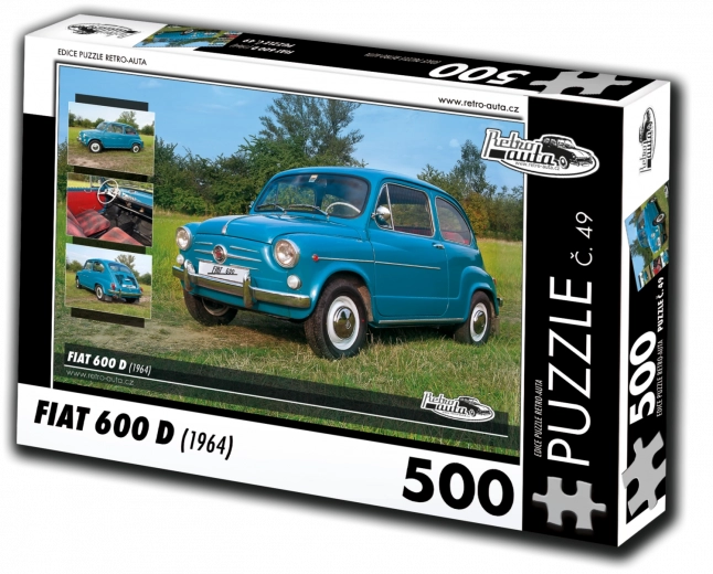 Retro biler puslespil Fiat 600 D (1964) 500 brikker