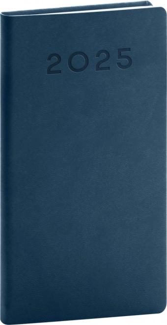 Lomme kalender Aprint Neo 2025, blå, 9 × 15,5 cm