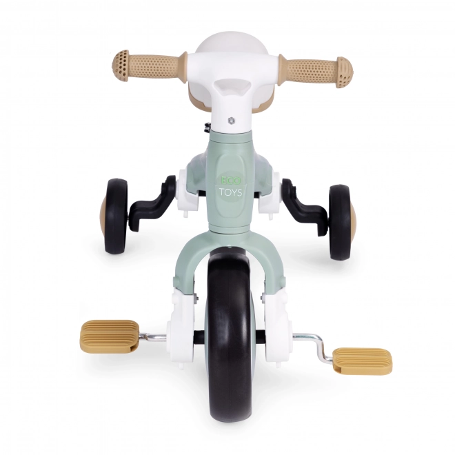 Balanceløbecykel med pedaler - træningshjul 3-i-1 ECOTOYS – Grøn