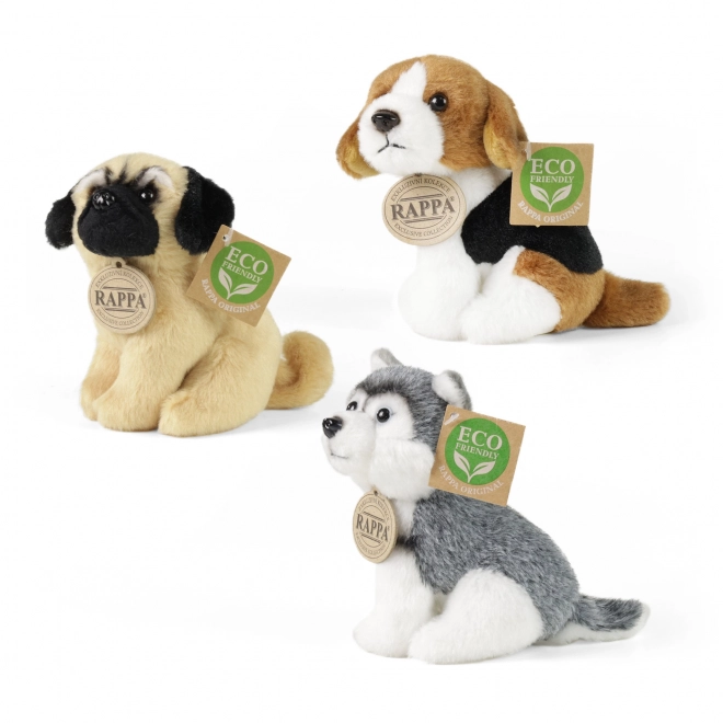 Plys-hund siddende 13 cm ECO-FRIENDLY