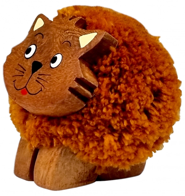 Træfigur med bold Kat til børn