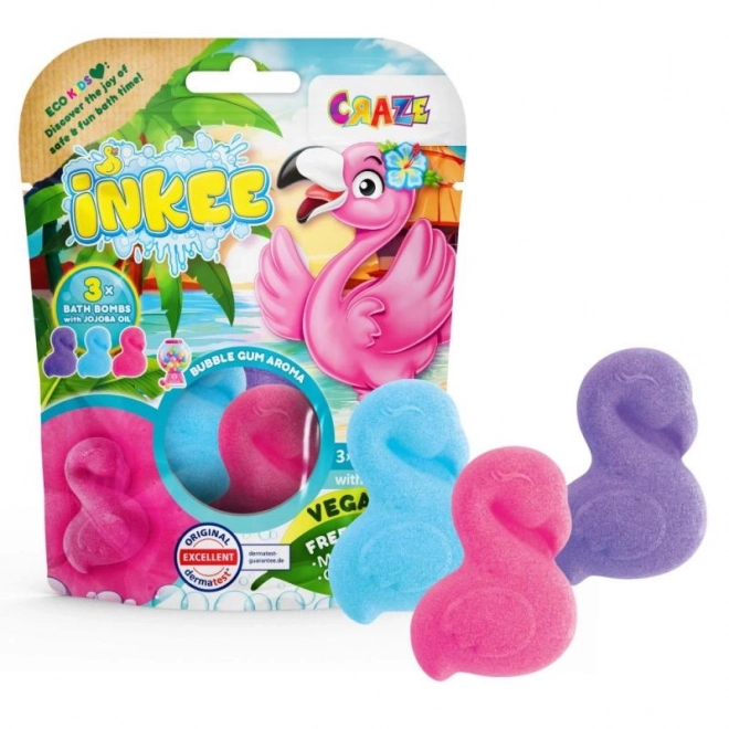 INKEE - Brusende bombe til bad - Flamingo