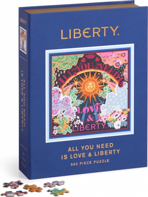 Firkantet puslespil GALISON Liberty: Alt hvad du behøver er kærlighed 500 brikker