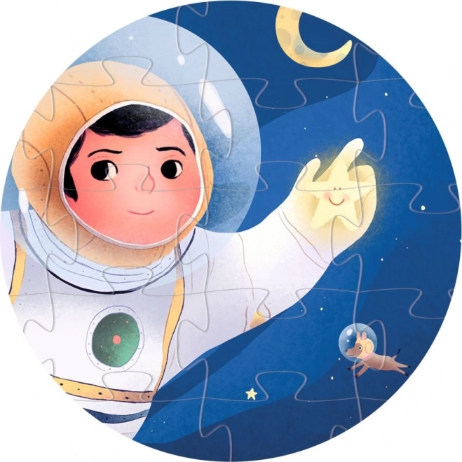 Puslespil Astronaut på Månen 36 brikker