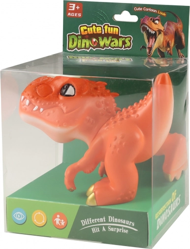 Oransje dinosaur 14 cm