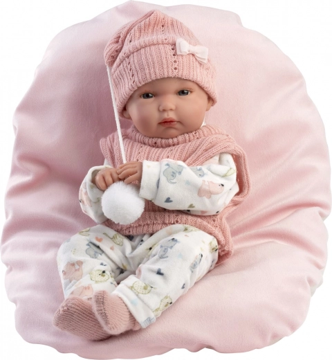 Realistisk babydukke PIGE med hele vinylkrop 35 cm