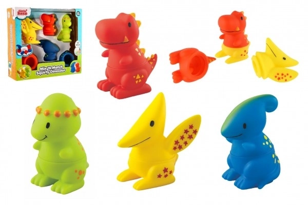 Sammenfoldelige gummidinosaurer til badet