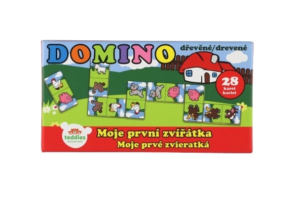Domino Mine første dyr træspil 28 stk i æske 17x9x3,5cm MPZ