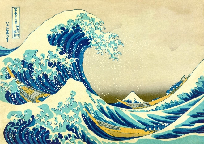 ENJOY puslespil – Katsushika Hokusai: Den store bølge ud for Kanagawa (1000 brikker)