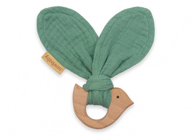 Bidering New Baby med fugl i mint