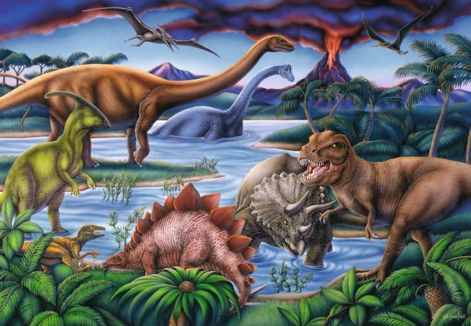 Puzzle dinosaurer fra Ravensburger - 35 brikker