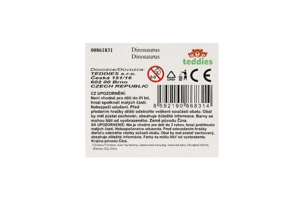Plast dinosaur 7-9 cm mix arter i pose