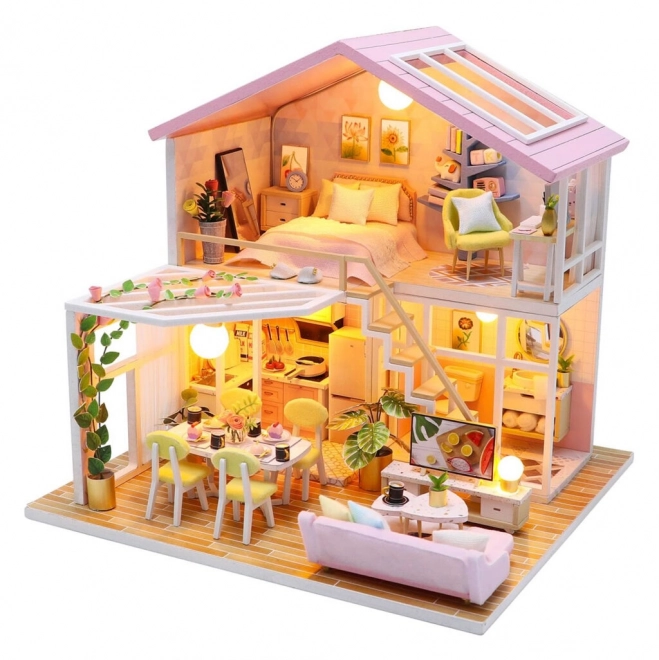 Ni miniature hus Huset for stille stunder