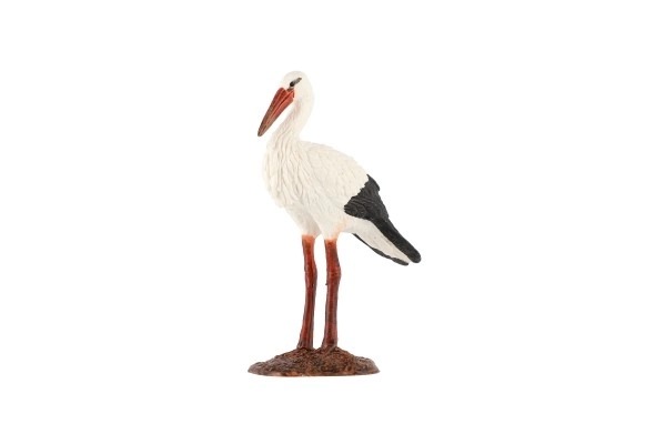 Hvid stork i plastik 9 cm i pose