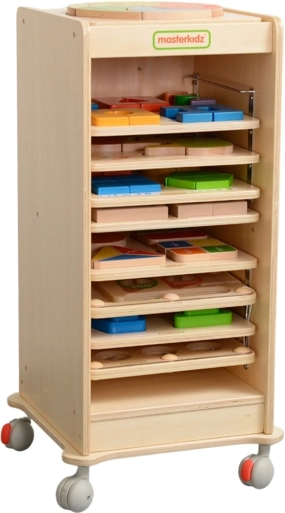 træskab til læringstavler MASTERKIDZ 28 × 28 cm på hjul