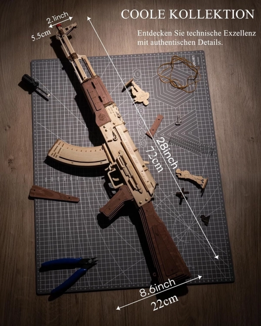 RoboTime 3D Træmekanisk puslespil Angrebsgevær AK-47