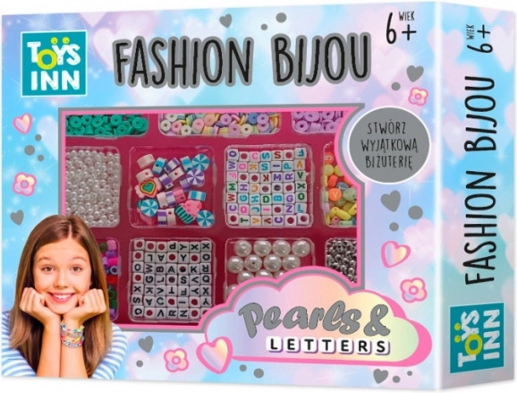 Kreativt perlesæt Pearl & Letters til smykkefremstilling