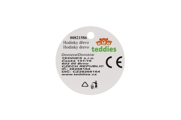 Træ armbåndsure 7cm mix af typer/farver med stativ