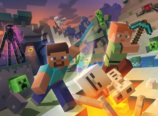 Ravensburger puslespil Minecraft: Monstre fra Minecraft 100 brikker