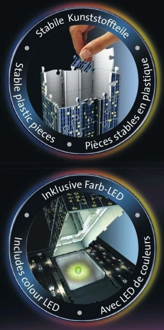 RAVENSBURGER Lysende 3D puslespil Natversion Empire State Building 216 brikker