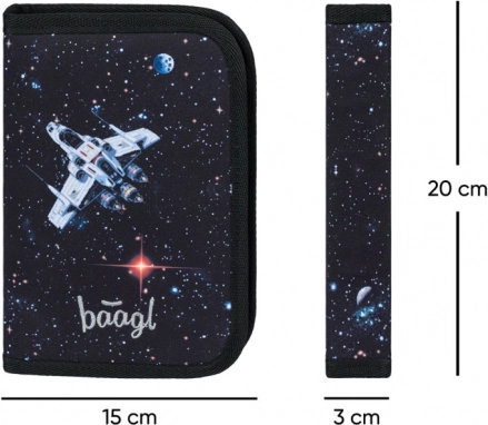 Skole sæt BAAGL: Zippy Plus Pixel Space - skoletaske, pennalhus, pose