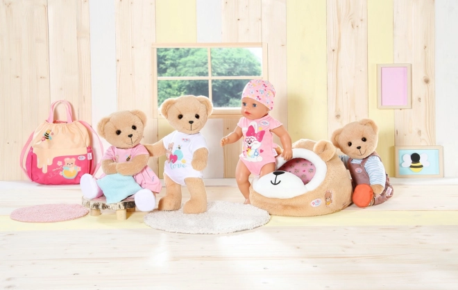 Bamse BABY born, hvidt tøj