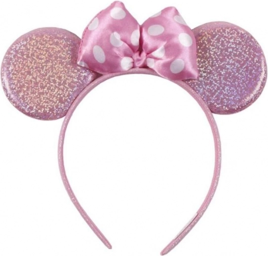 Hårbøjle med ører og prikket sløjfe