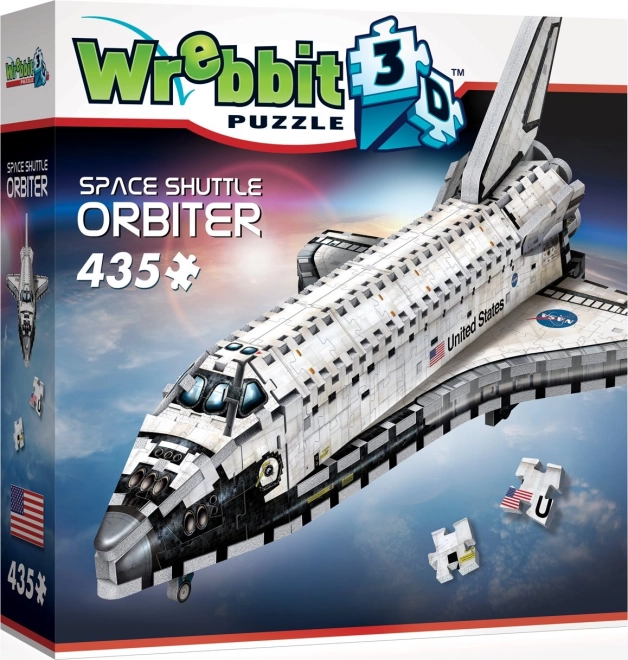 wrebbit 3d puslespil rumfærge orbiter – rumfærge, 435 brikker