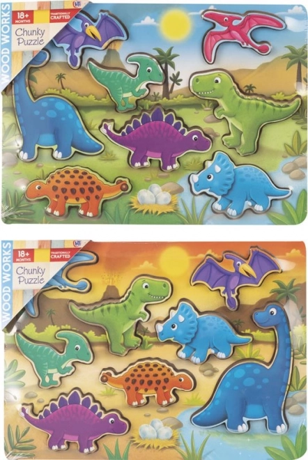 Træpuslespil dinosaurer