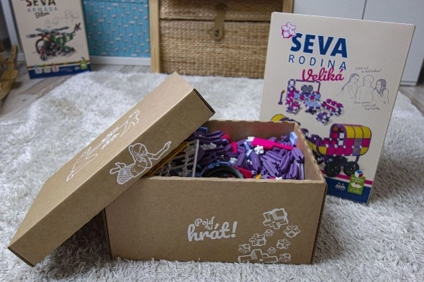 Byggesæt SEVA FAMILIE Stor plastik 915 stk i kasse 27x38x18cm