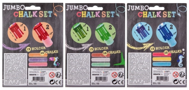 Fortovetkridt Jumbo + holder 3 stk