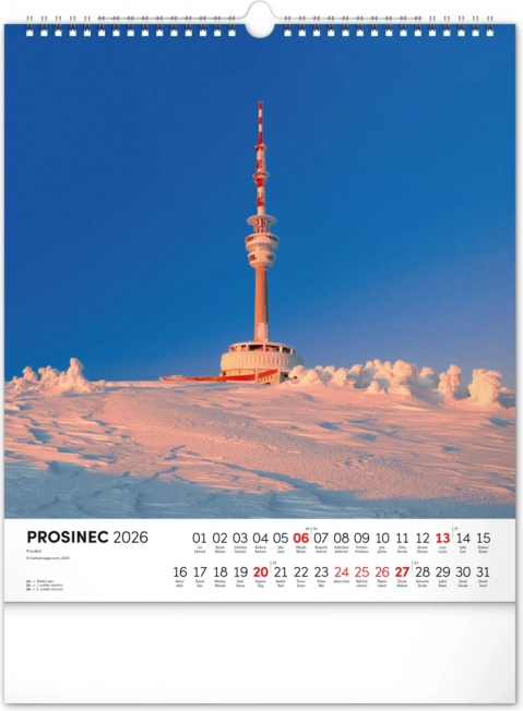 Vægkalender Vandringer i det moraviske landskab 2026