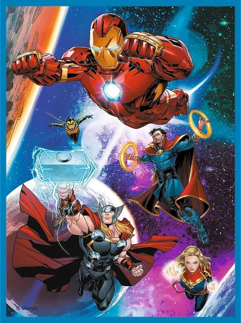 TREFL Sæt 3i1 Avengers: Helte i aktion (2x puslespil + vendespil)