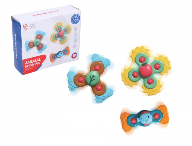 Baby spinner - bideringe med sugekop 3 stk