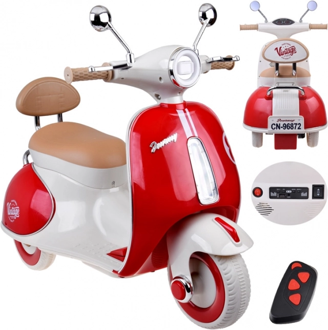 Klassisk elektrisk børnescooter orange – Červená