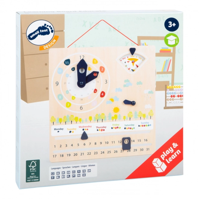 Small Foot Didaktisk kalender med ur